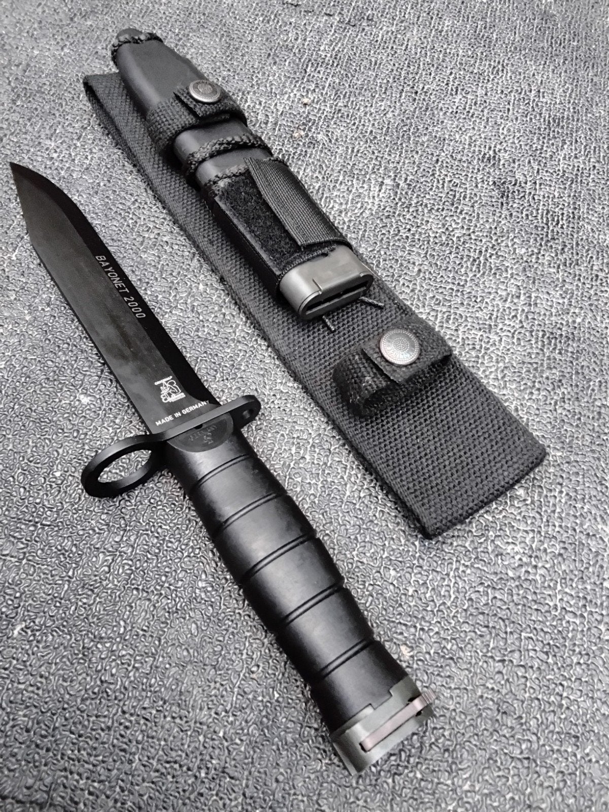Eickhorn bajonet, model 2000, zwarte uitvoering., Ophalen of Verzenden, Landmacht, Duitsland, Mes of Dolk