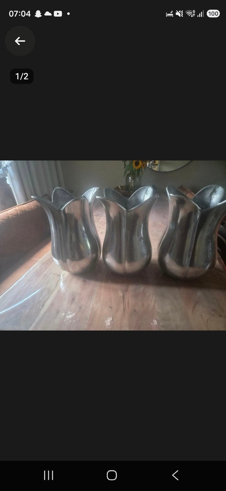 Set van 3 Brass & Boom Vazen - 40 cm hoog, Ophalen