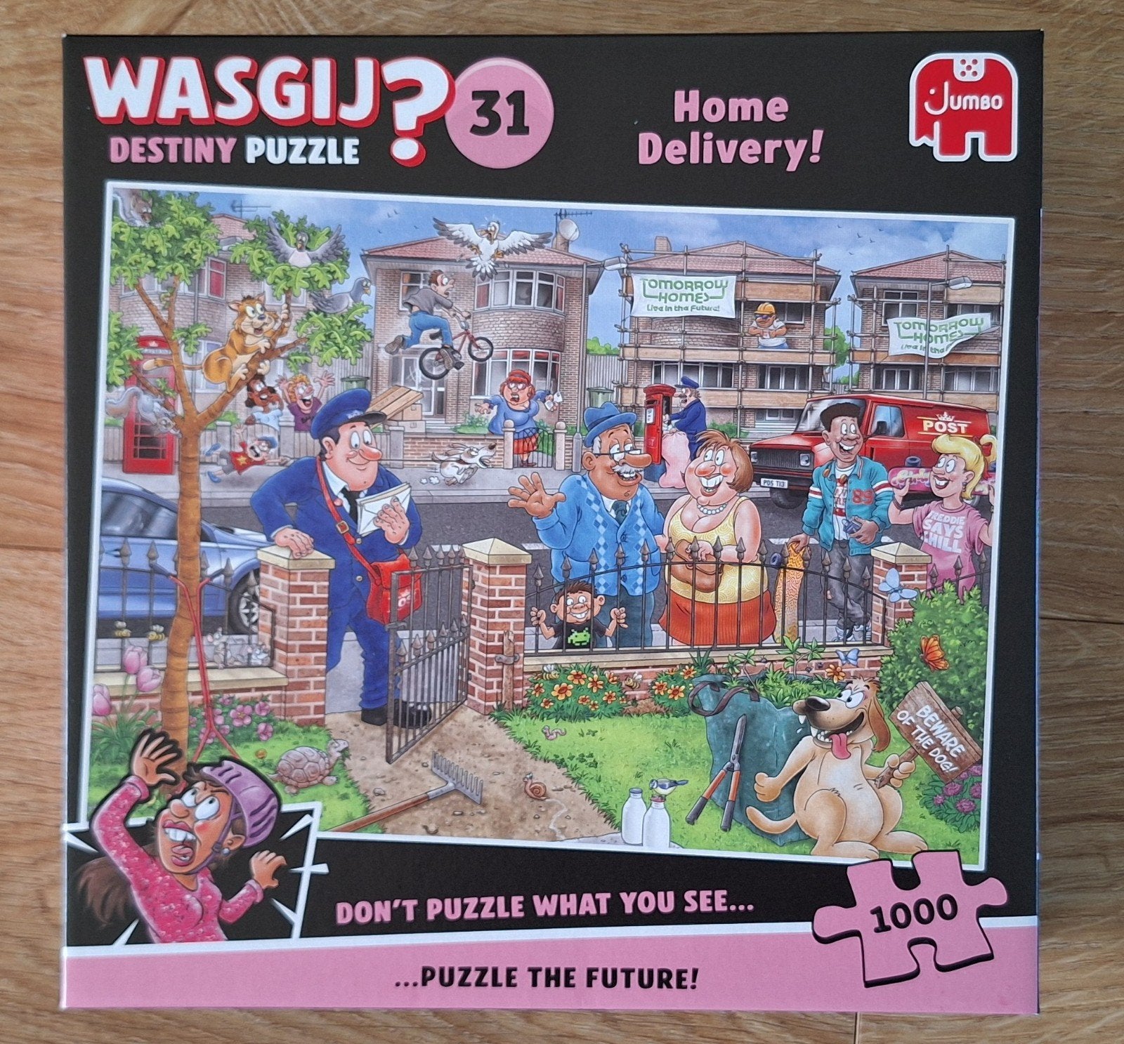 5 x Wasgij puzzels 1000 stukjes 1x gemaakt, Ophalen of Verzenden, 500 t/m 1500 stukjes, Zo goed als nieuw, Legpuzzel