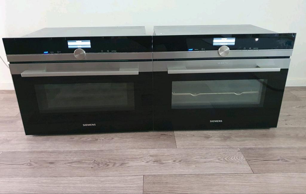 Siemens IQ700 ovenset; combi oven/magnetron + stoom-bak oven, Witgoed en Apparatuur, Ovens, Ophalen, 45 tot 50 cm, Siemens, Inbouw