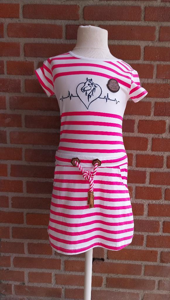 Jurk Squared and Cubed roze gestreept maat 140-146 NIEUW, SO, Meisje, Nieuw, Squared and Cubed