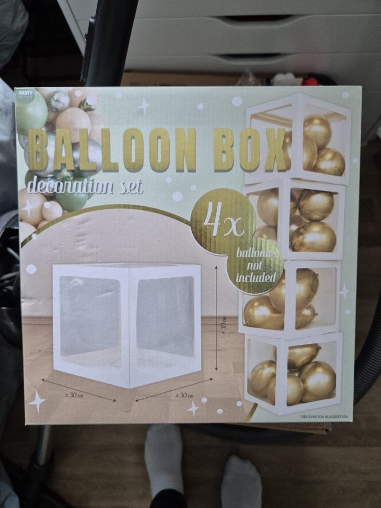 Ballonboxen + Mega Voorraad Ballonnen – NIEUW – Feestset, Ophalen of Verzenden, Nieuw, Versiering, Geboorte of Huwelijk