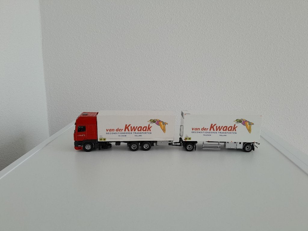 Daf 95 xf van der Kwaak Transport motorwagen/aanhanger ., Hobby en Vrije tijd, Verzenden, Nieuw, Bus of Vrachtwagen, Tekno
