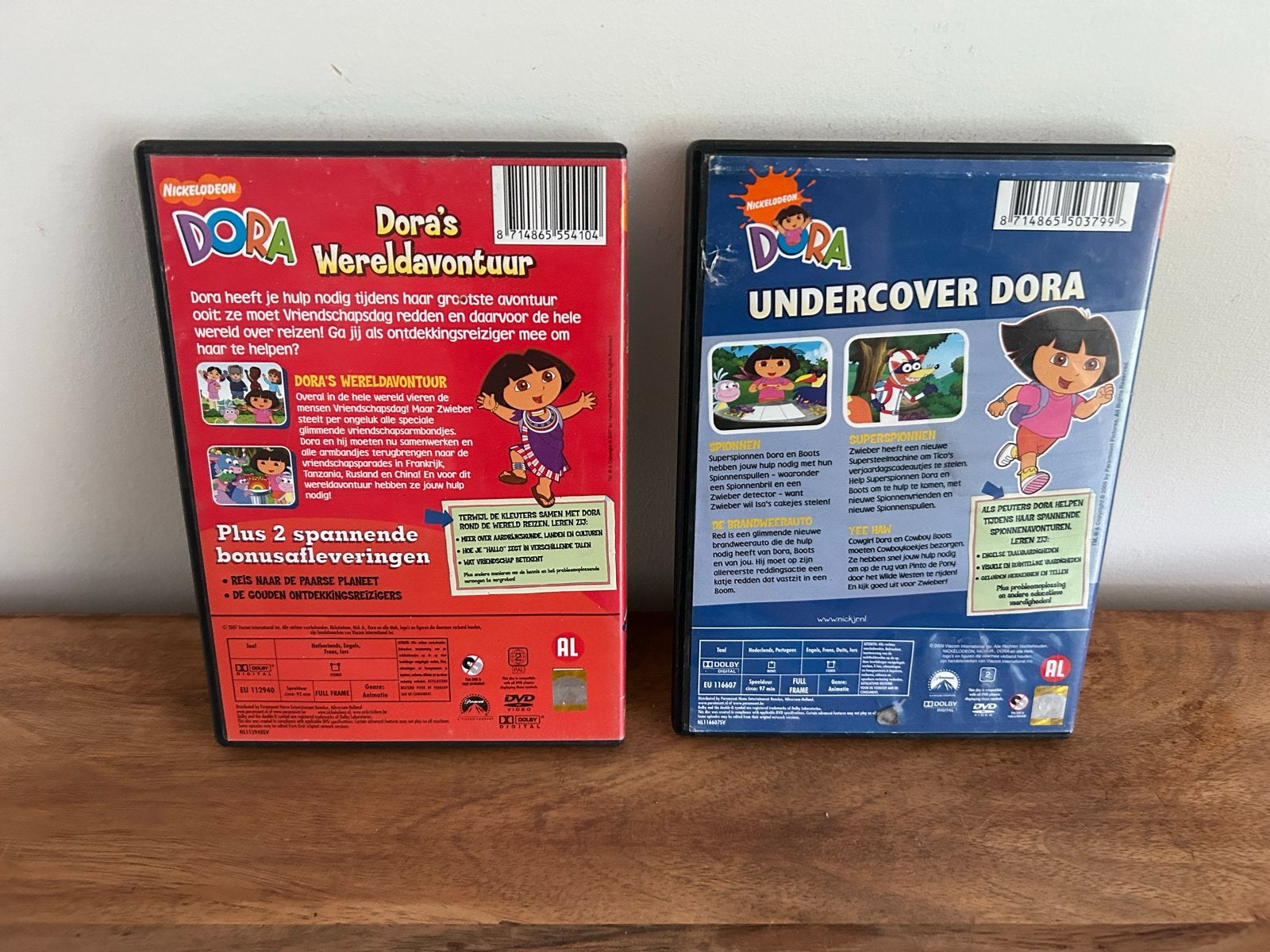 Dora DVD's: Wereldavontuur & Undercover Dora, Cd's en Dvd's, Alle leeftijden, Nederlands, Zo goed als nieuw, Familie