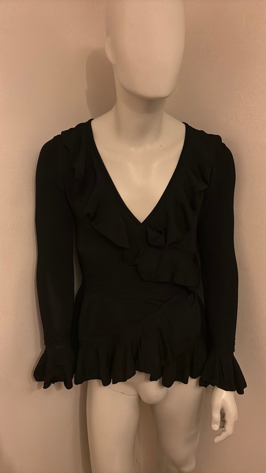 Nikkie zwarte blouse maat M, Ophalen of Verzenden, Zo goed als nieuw, Zwart