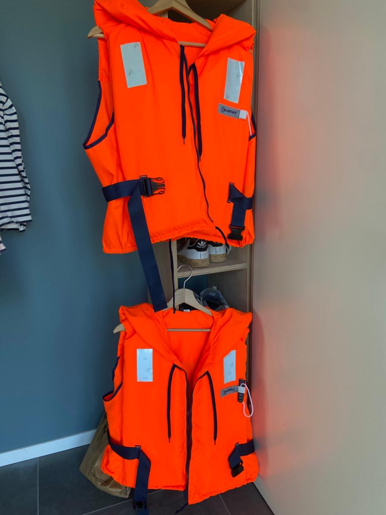 2 nieuwe zwemvesten > 70 kg te koop, Ophalen, Nieuw, Dame of Heer, Reddingsvest of Zwemvest