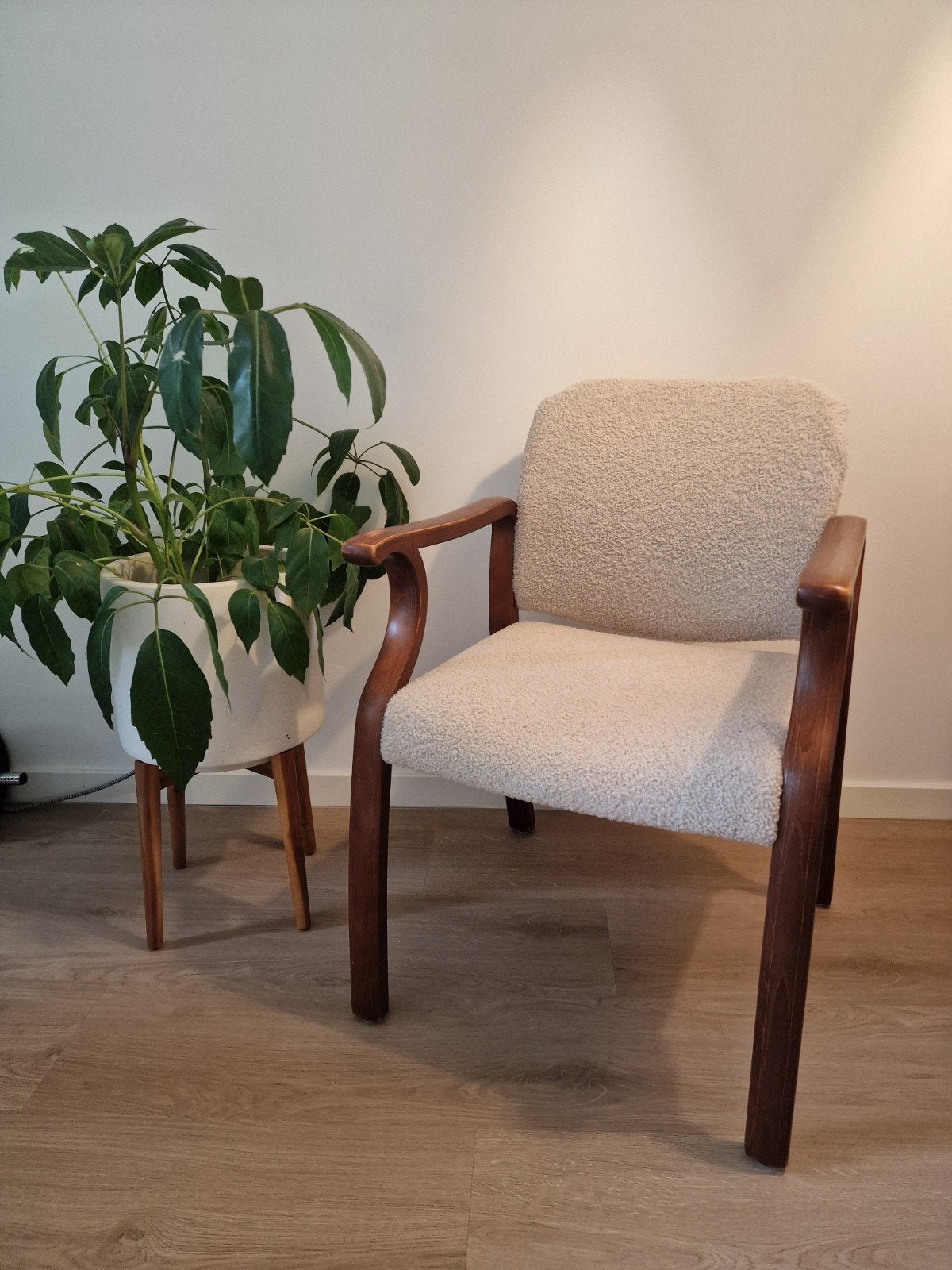 Kembo Labda designstoelen – set van 4 – opnieuw bekleed, Ophalen, Gebruikt, Bruin, Design