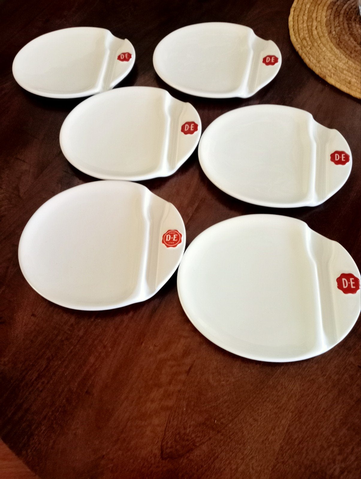 Douwe Egberts gebakbordjes...Royal Raja  6 stuks, Ophalen of Verzenden, Zo goed als nieuw, Bord(en), Overige stijlen