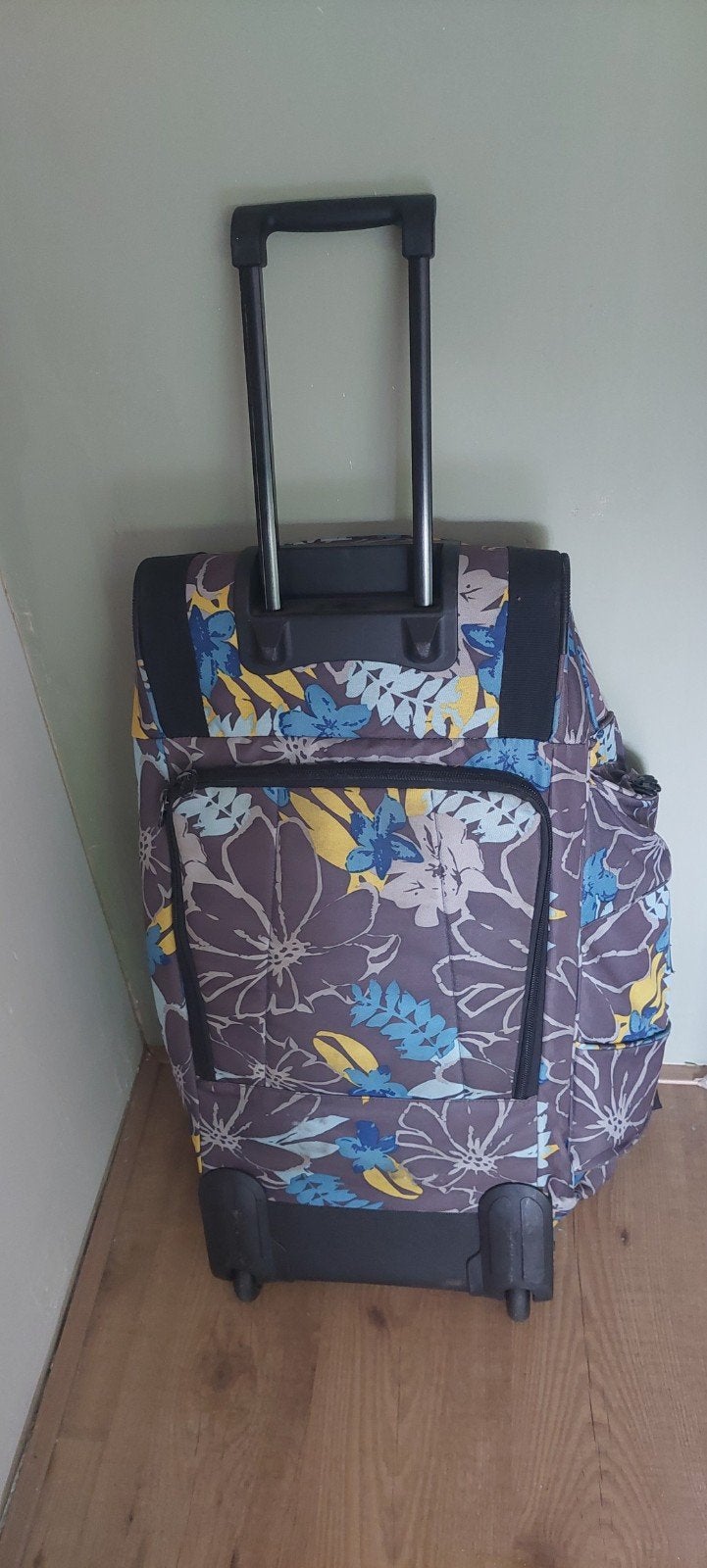 Trapper Trolley/Rugtas - Bloemenprint (L 75, B 35, H 28), Ophalen, Gebruikt