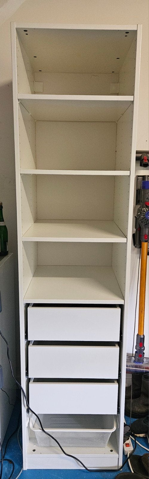 Witte Pax kast met planken en lades, Ophalen, Met plank(en), Gebruikt, 200 cm of meer