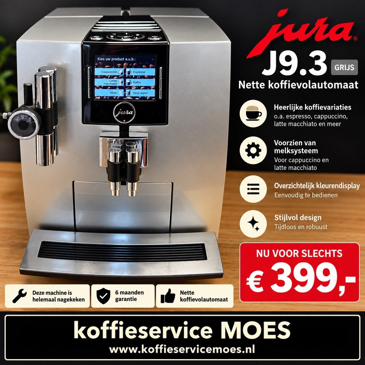 Jura koffiemachines vanaf €199,-, Witgoed en Apparatuur, Afneembaar waterreservoir, 10 kopjes of meer, Koffiemachine, Refurbished