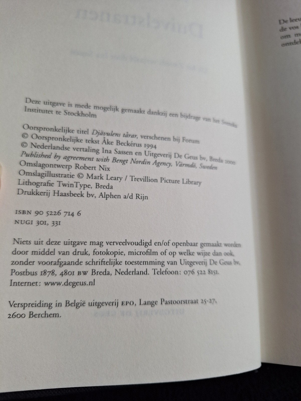 A. Beckerus - Duivelstranen, Wereld overig, A. Beckerus, Ophalen of Verzenden, Zo goed als nieuw