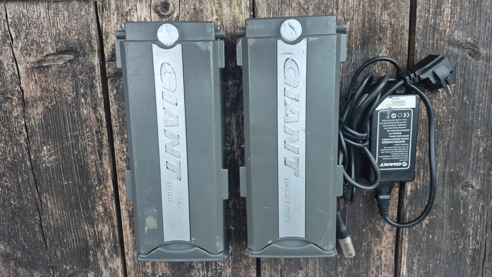 Giant twist accu's met lader, Ophalen of Verzenden, Gebruikt