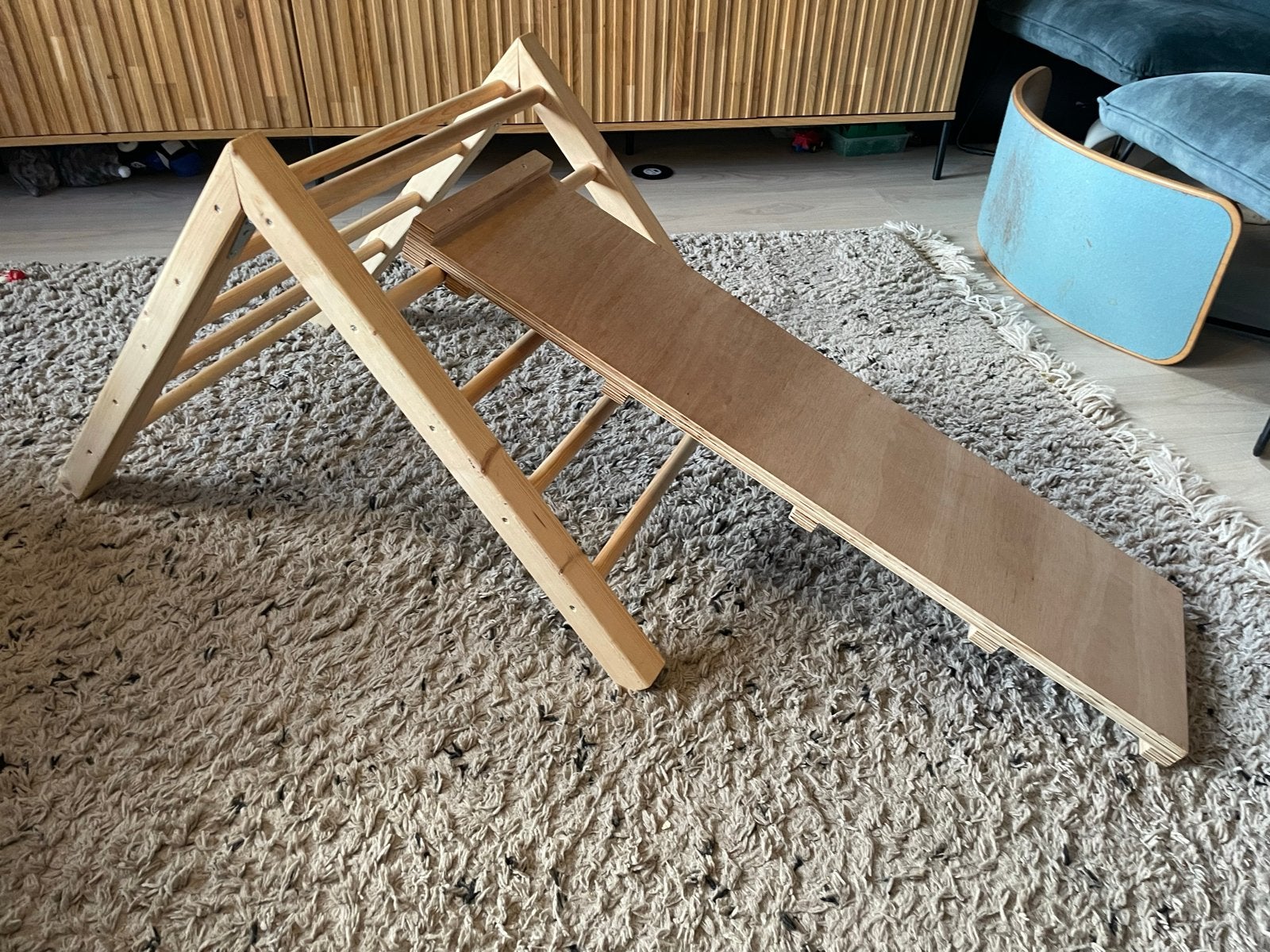 Montessori Klimrek met Glijbaan voor Peuters, Ophalen, Gebruikt, Glijbaan