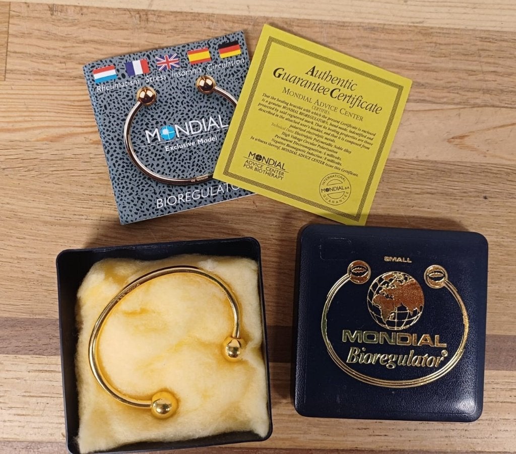Mondial Bioregulator armband - goudkleurig, Sieraden, Tassen en Uiterlijk, Armbanden, Ophalen of Verzenden, Zo goed als nieuw