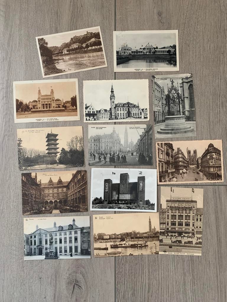 Oude ansichtkaarten verzameling Belgie 13 stuks, Ophalen of Verzenden, Voor 1920