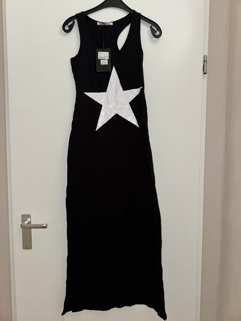 Be a diva 164 zwarte jurk maxijurk jurkje lange, Verzenden, Nieuw, Meisje, Jurk of Rok