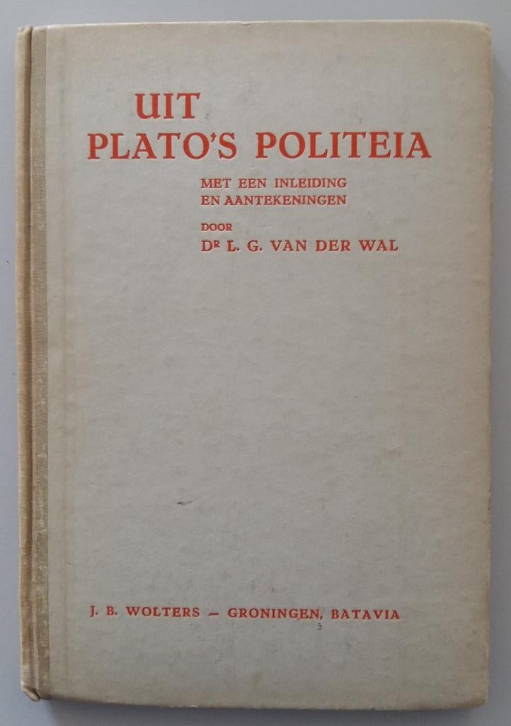 Uit Plato's Politeia - L.G. van der Wal, Ophalen of Verzenden, Gelezen, L.G. van der Wal