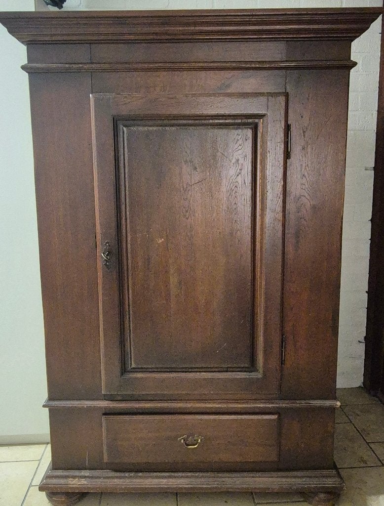 Massief eiken houten kabinet kast, Ophalen