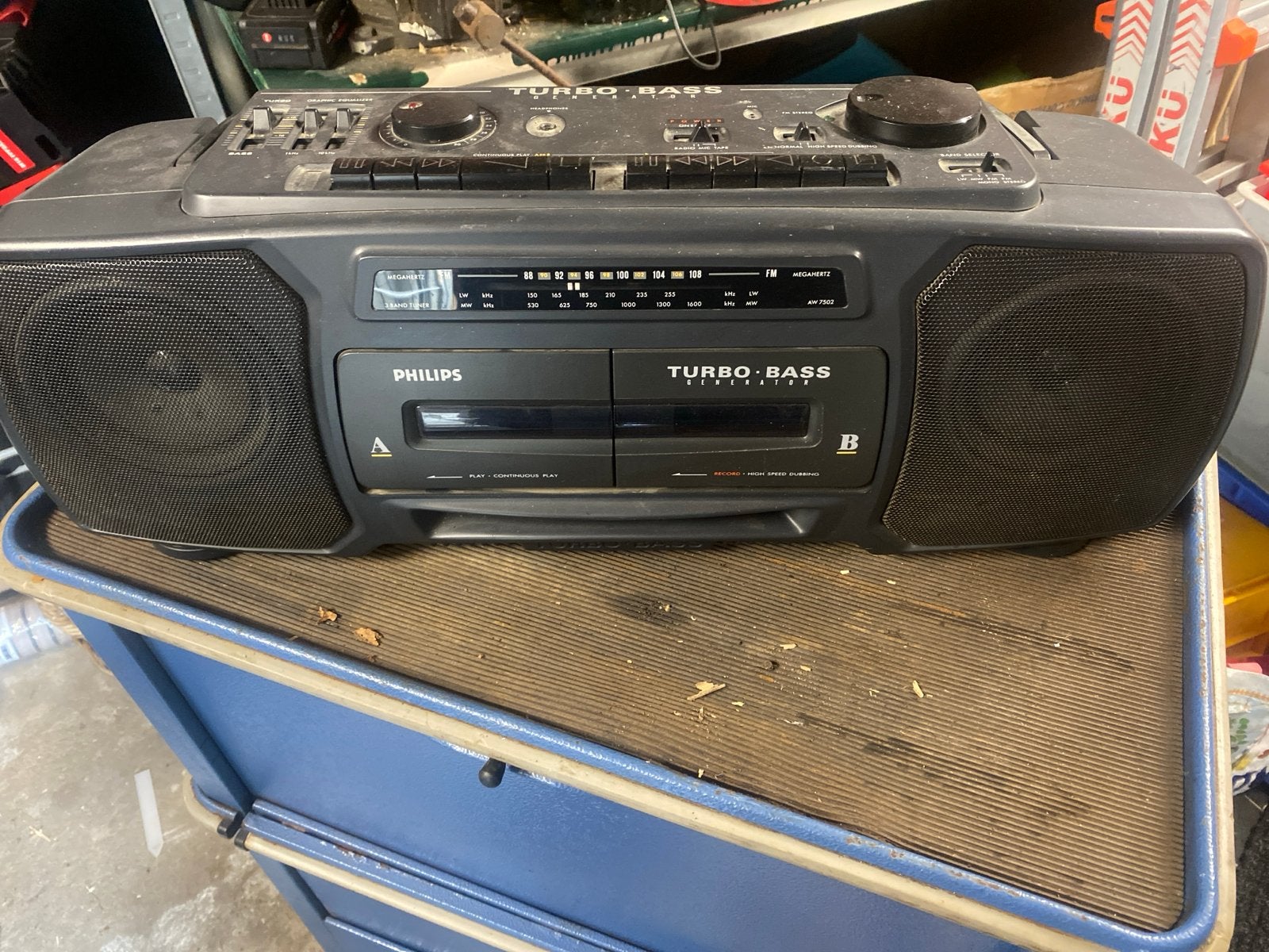 Philips Turbo Bass Radio Cassette Speler, Ophalen, Gebruikt, Radio