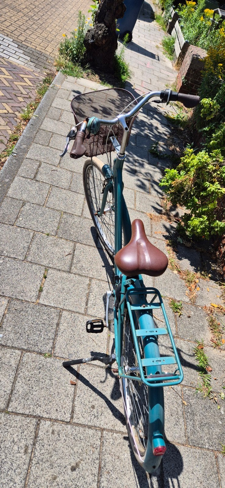 Elops 520 Stadsfiets met mand - Gebruikt, Gebruikt, Velgrem, Versnellingen, 50 tot 53 cm