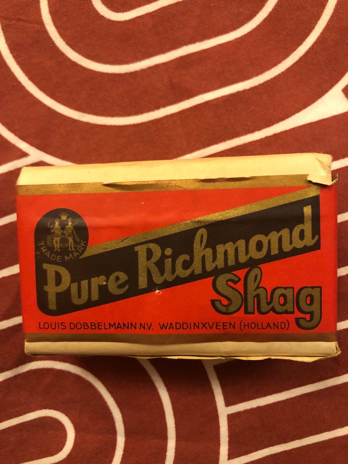 Vintage Pure Richmond Shag Tabaksdoos Louis Dobbelmann, Ophalen, Gebruikt, Tabaksdoos of Verpakking
