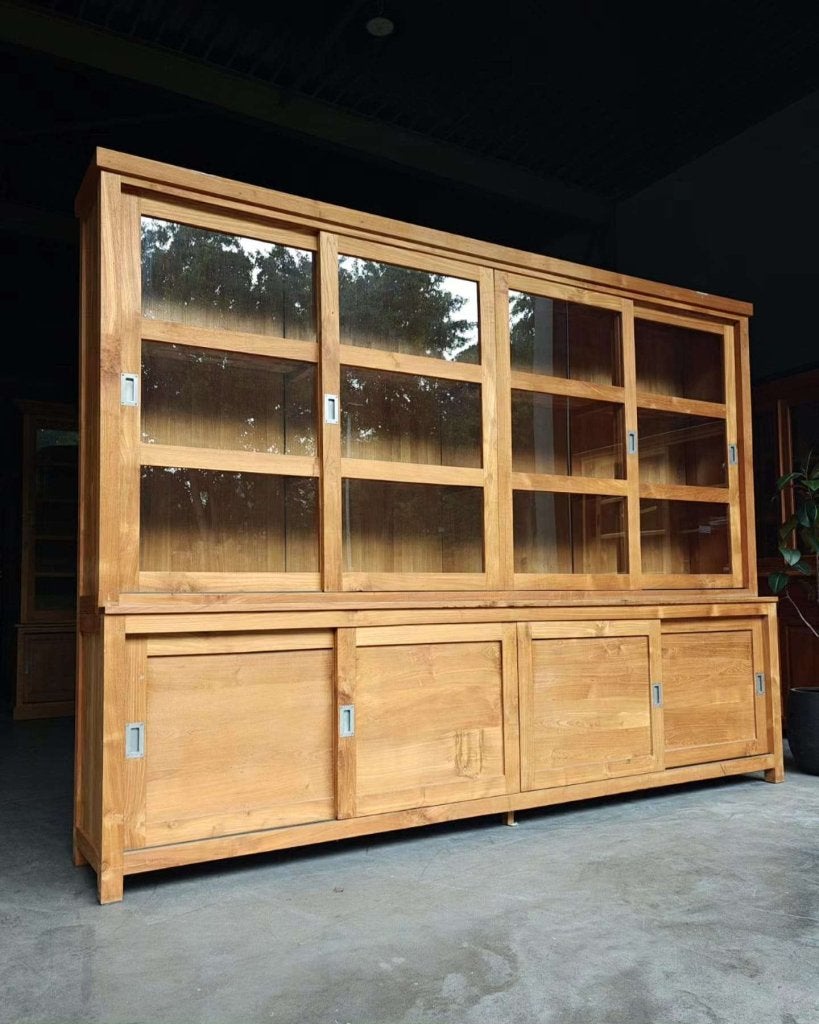 Wauw! Geweldige 300cm brede schoolkast | Teakhout #0445, Gebruikt, -, 200 cm of meer, -