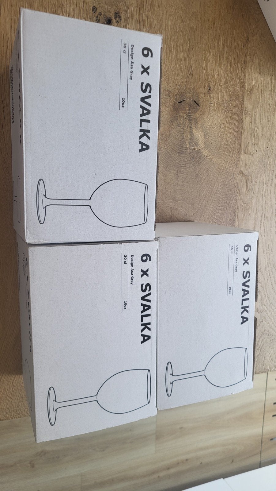 Wijnglazen (18x) en Waterglazen (18x) - 30 cl, Ophalen, Zo goed als nieuw, Glas, IKEA