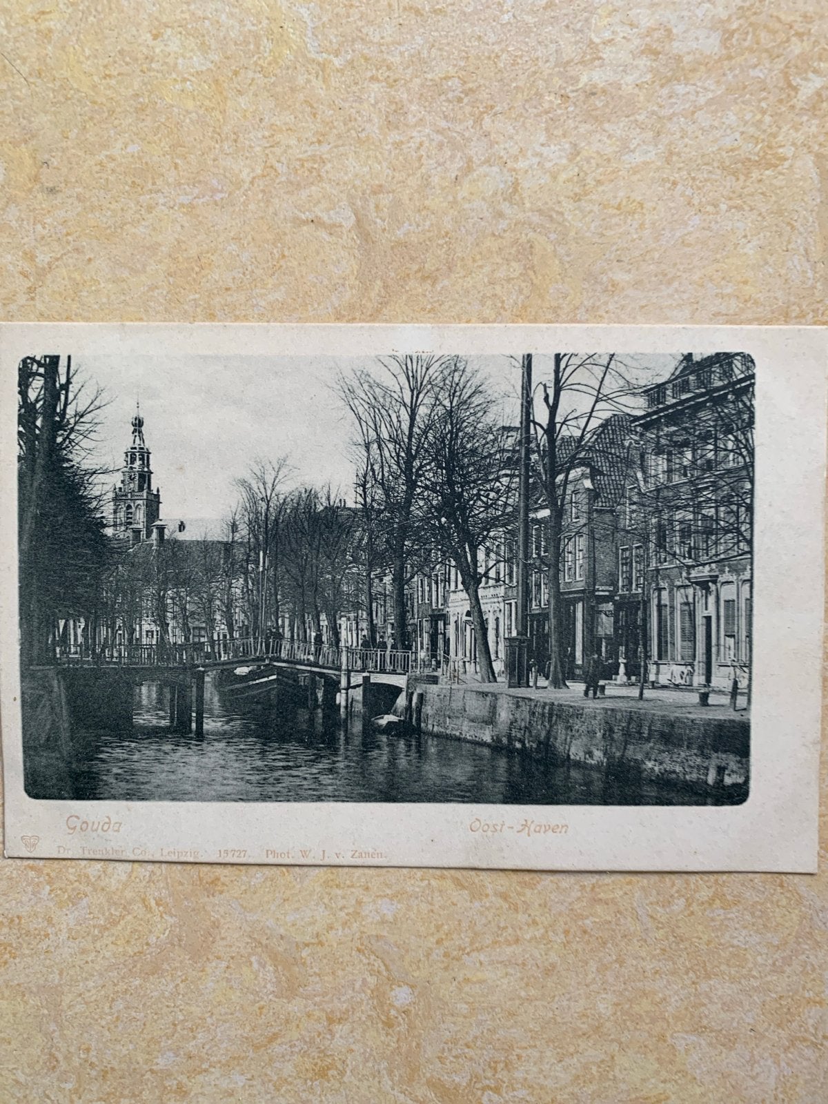 Oude Ansichtkaart Gouda Oost-Haven, Ophalen of Verzenden, Voor 1920, Ongelopen, Zuid-Holland