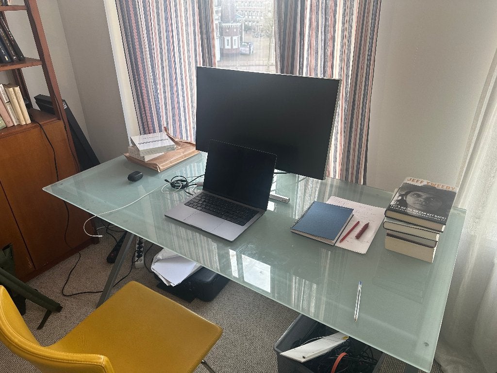 glazen buro, Huis en Inrichting, Ophalen, Demontabel, 76 cm, 153 cm