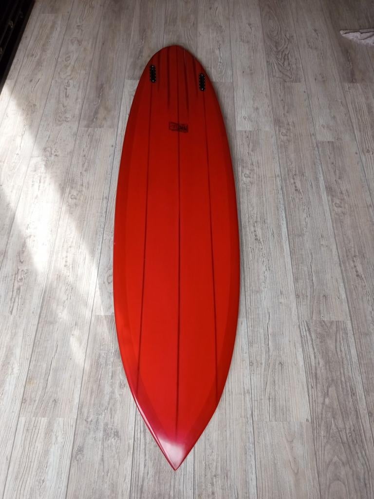 6'8" midlength twinfin, Ophalen, Zo goed als nieuw, Shortboard