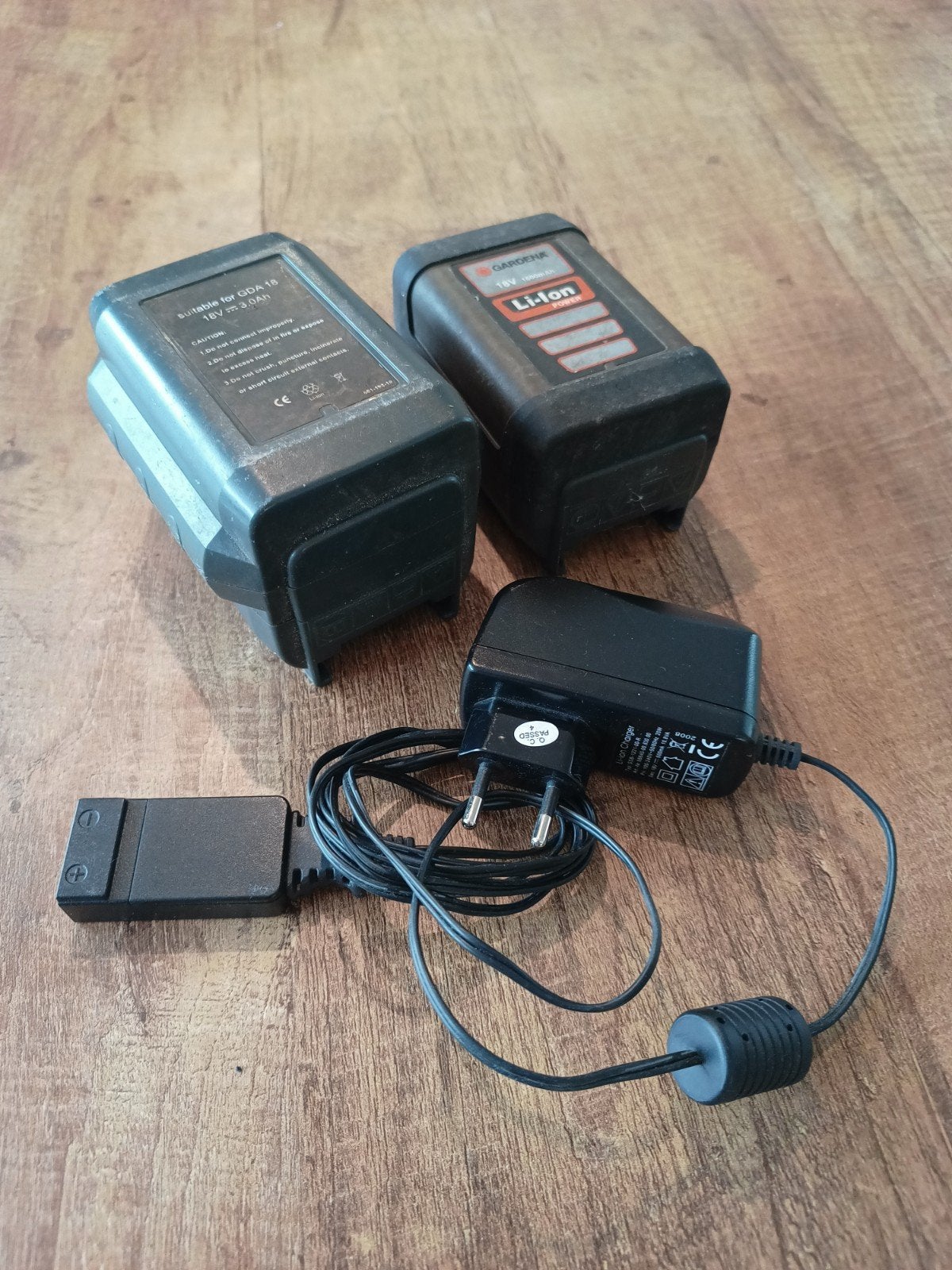 Gardena accu's met oplader 18V, Ophalen of Verzenden