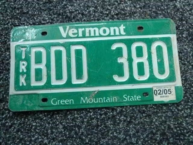 Kentekenplaat licenseplate Vermont Truck 1 USA, Verzenden, Gebruikt, Auto's