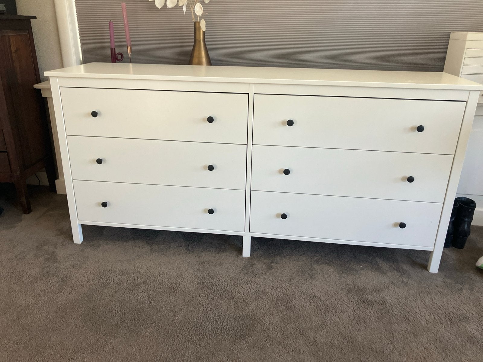 Witte ladekast met 6 laden - ikea hemnes, Huis en Inrichting, Kasten | Ladekasten, Ophalen, 5 laden of meer, 100 tot 150 cm, 150 tot 200 cm