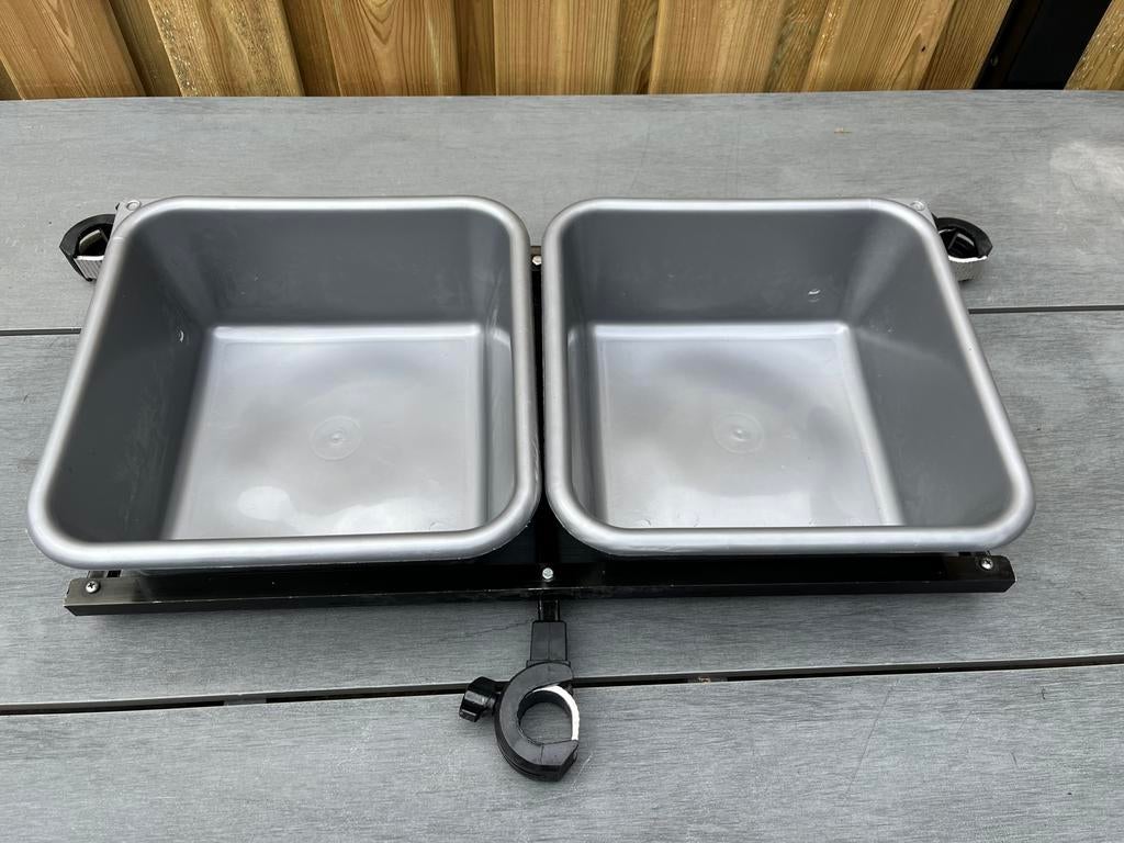 Rive D36 dubbele aasbak met invouwbaar frame, Ophalen of Verzenden, Zo goed als nieuw