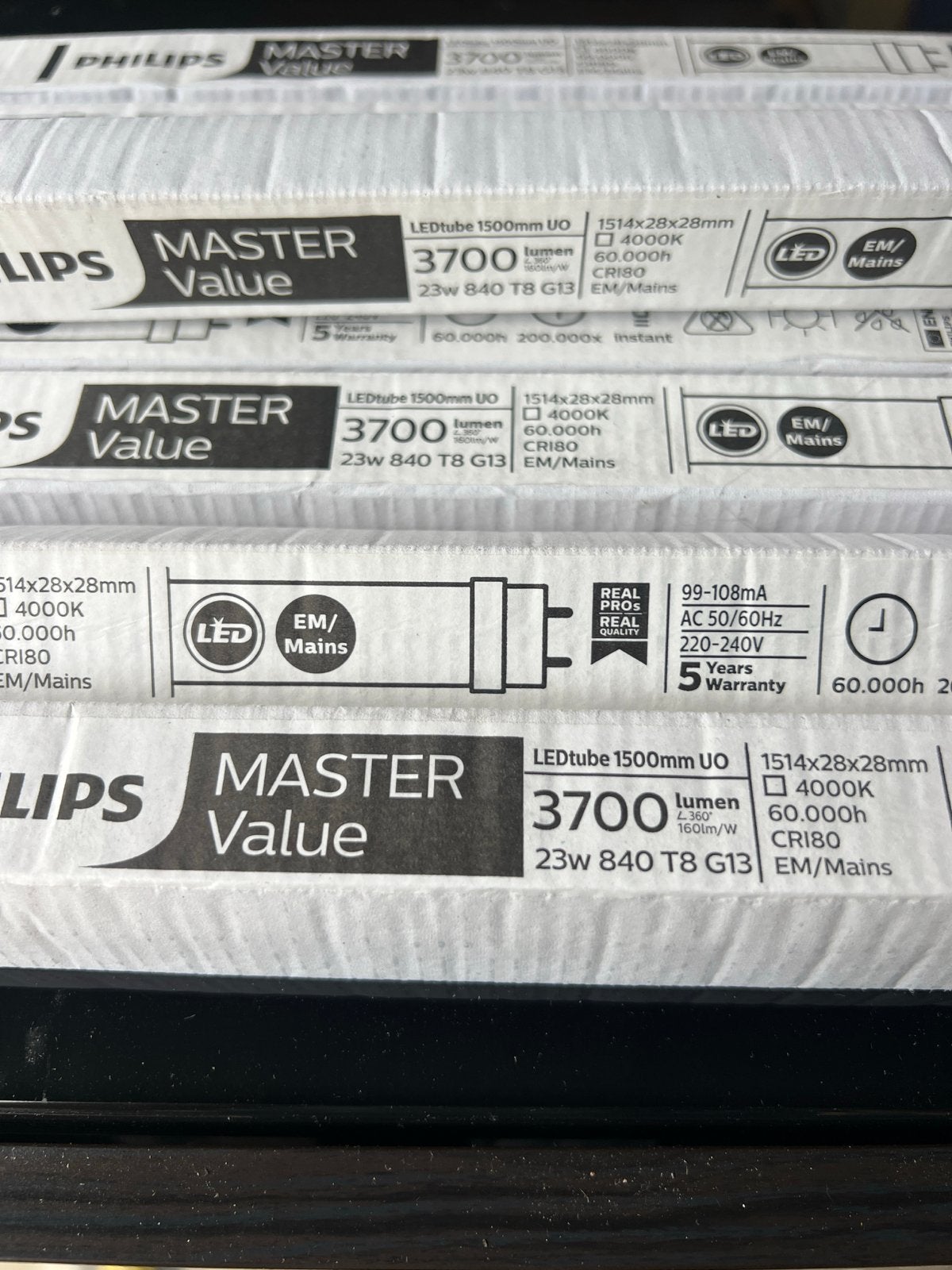 Philips MasterValue LEDtube 1500mm UO 23W 840 T8 G13, Led-lamp, G13 (TL), 60 watt of meer, Nieuw