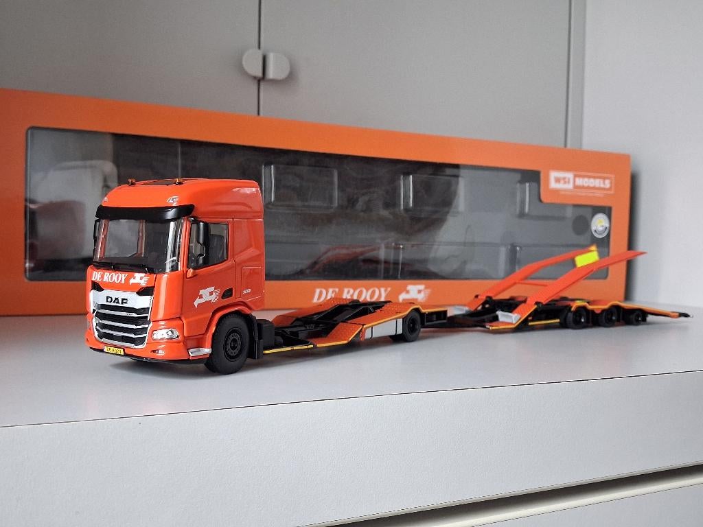De Rooy Daf WSI trucktransporter, Hobby en Vrije tijd, Modelauto's | 1:50, Ophalen of Verzenden, Nieuw, Bus of Vrachtwagen, Wsi