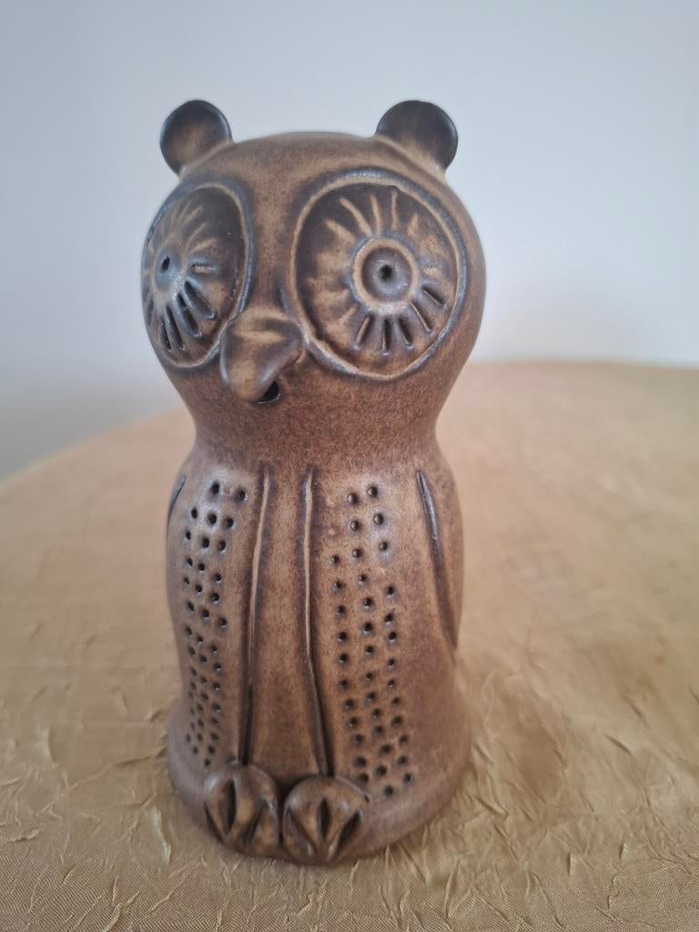 Vintage Uil Keramiek Decoratie - Bruin, Ophalen of Verzenden