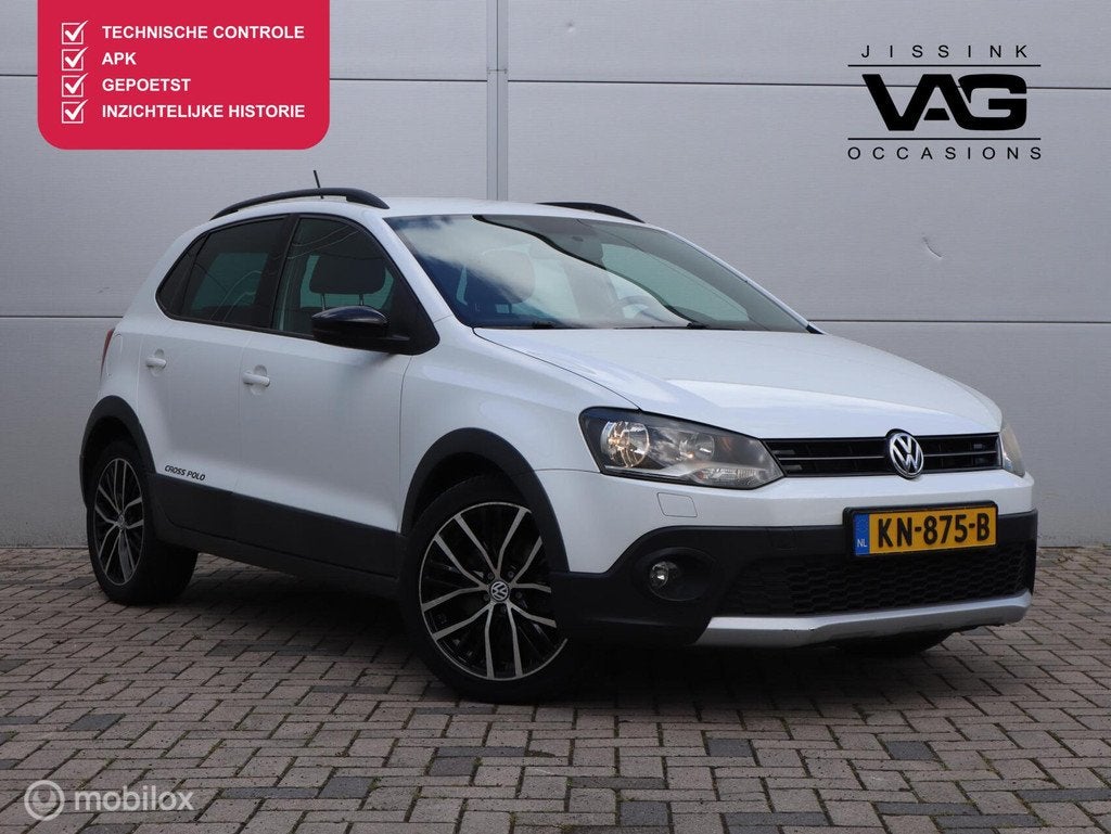 Volkswagen Polo 1.2 TSI Cross PDC Trekhaak Clima Cruise Stoe, Voorwielaandrijving, Euro 5, Zwart, Wit