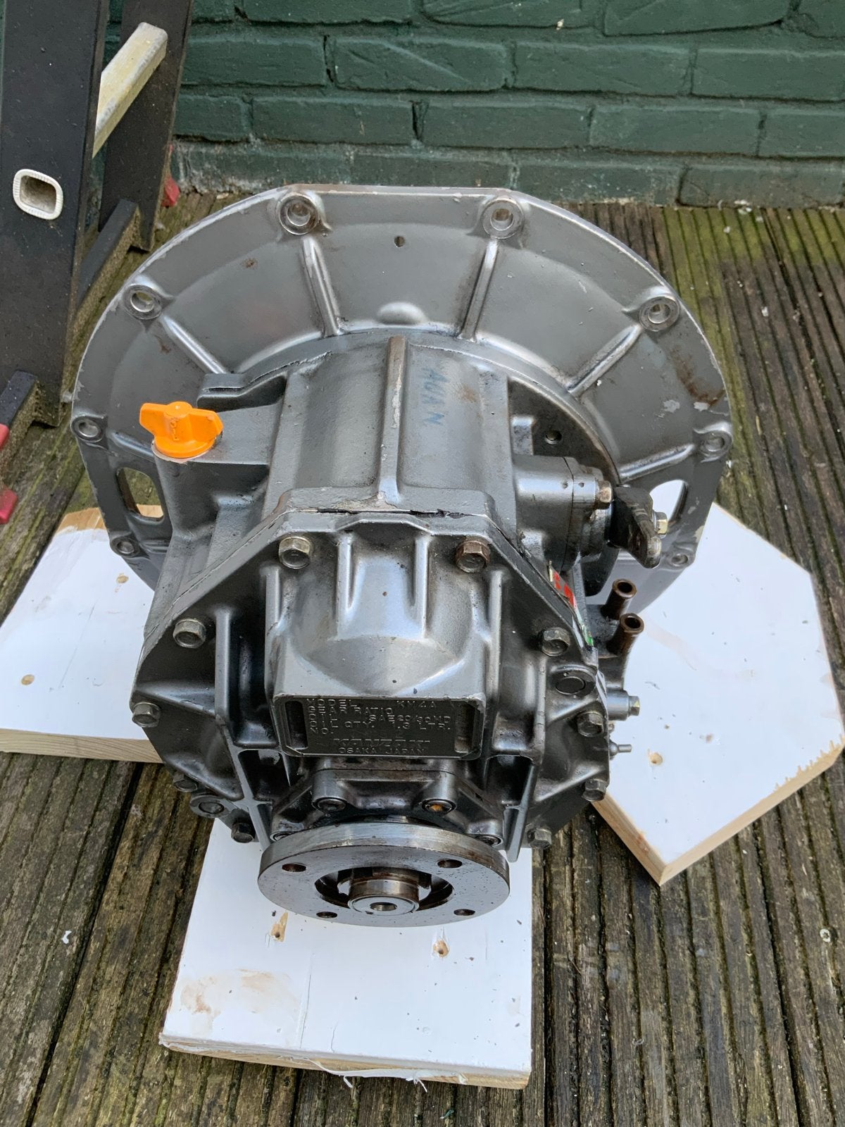 KANZAKI KM4A keerkoppeling 2.63 met aanbouwschild, Ophalen, Gebruikt, Motor en Techniek, Motorboot
