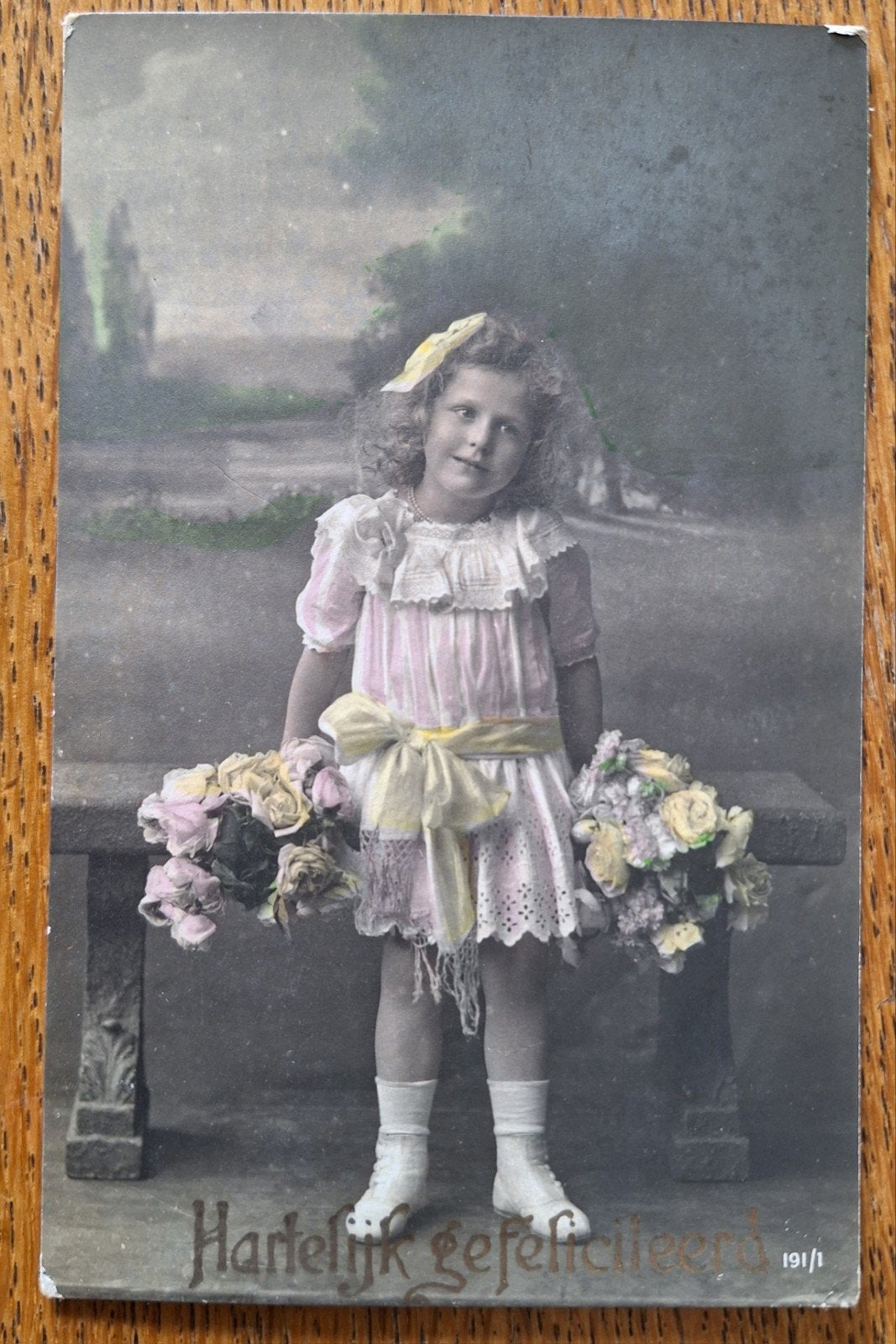 Bloemen meisje 1925, Ophalen of Verzenden, 1920 tot 1940, Gelopen, Kinderen