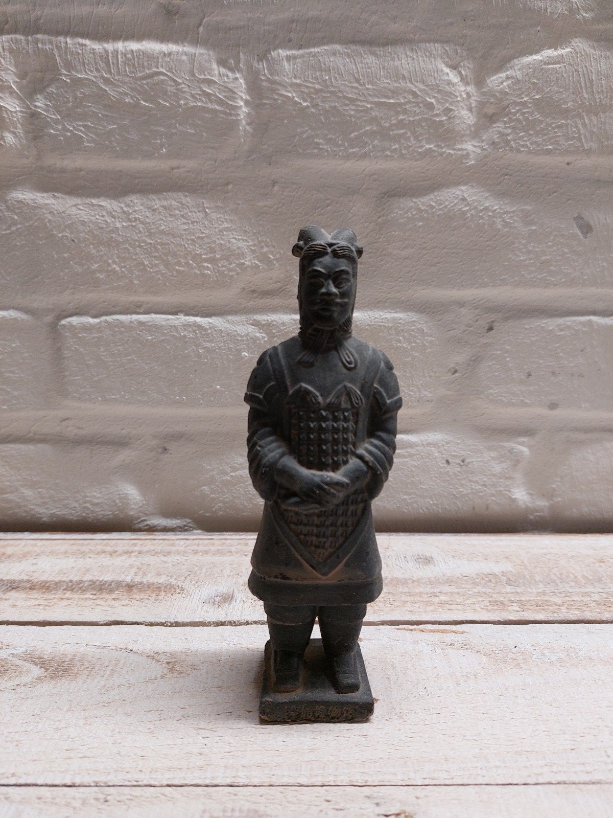 Terracotta Leger Beeldje - Chinees Krijger Beeld, Verzenden, Zo goed als nieuw, Zwart, Steen/keramiek
