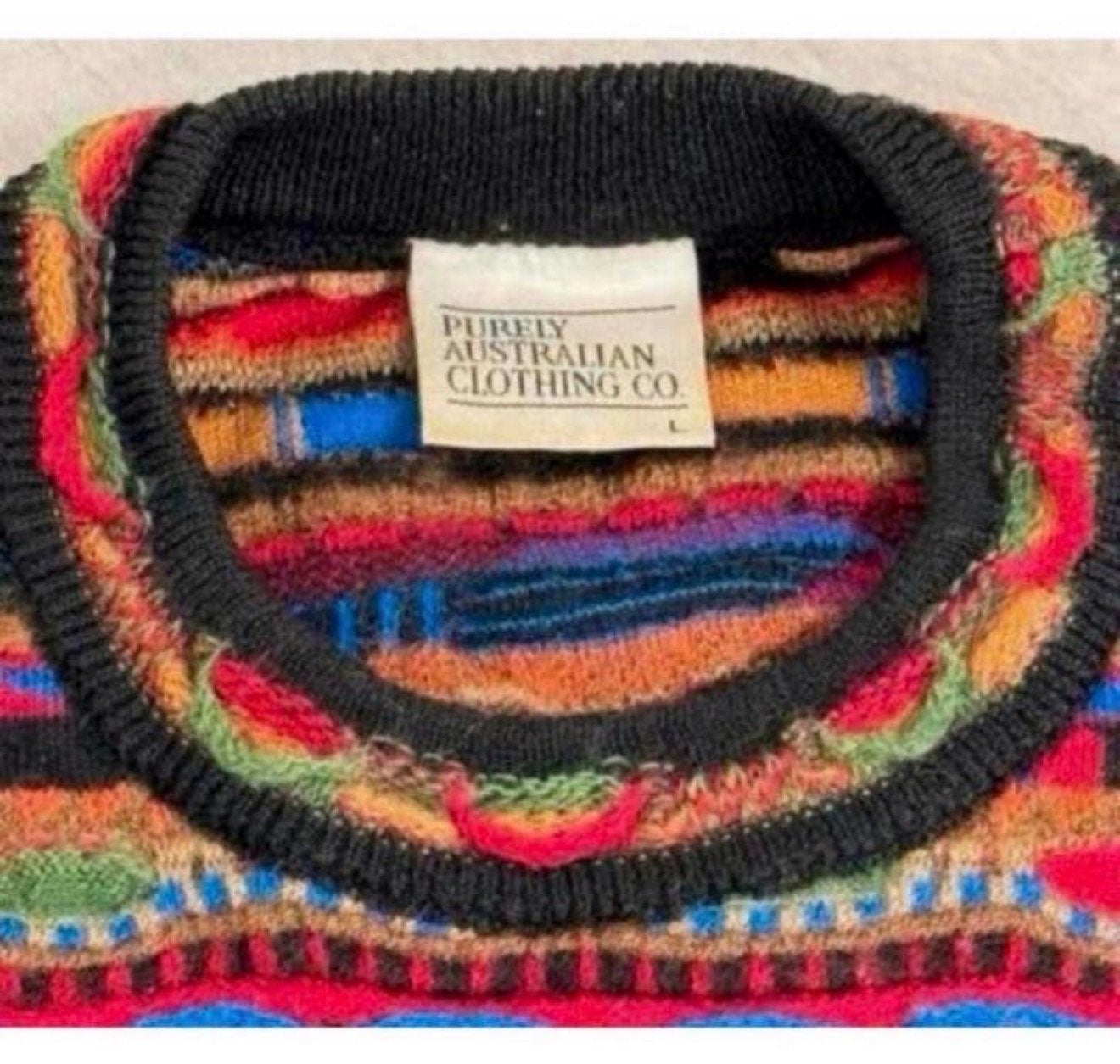 Purely australian clothing Wol Wollen trui pullover sweater, Meerkleurig, Maat 42/44 (L), Ophalen of Verzenden, Zo goed als nieuw