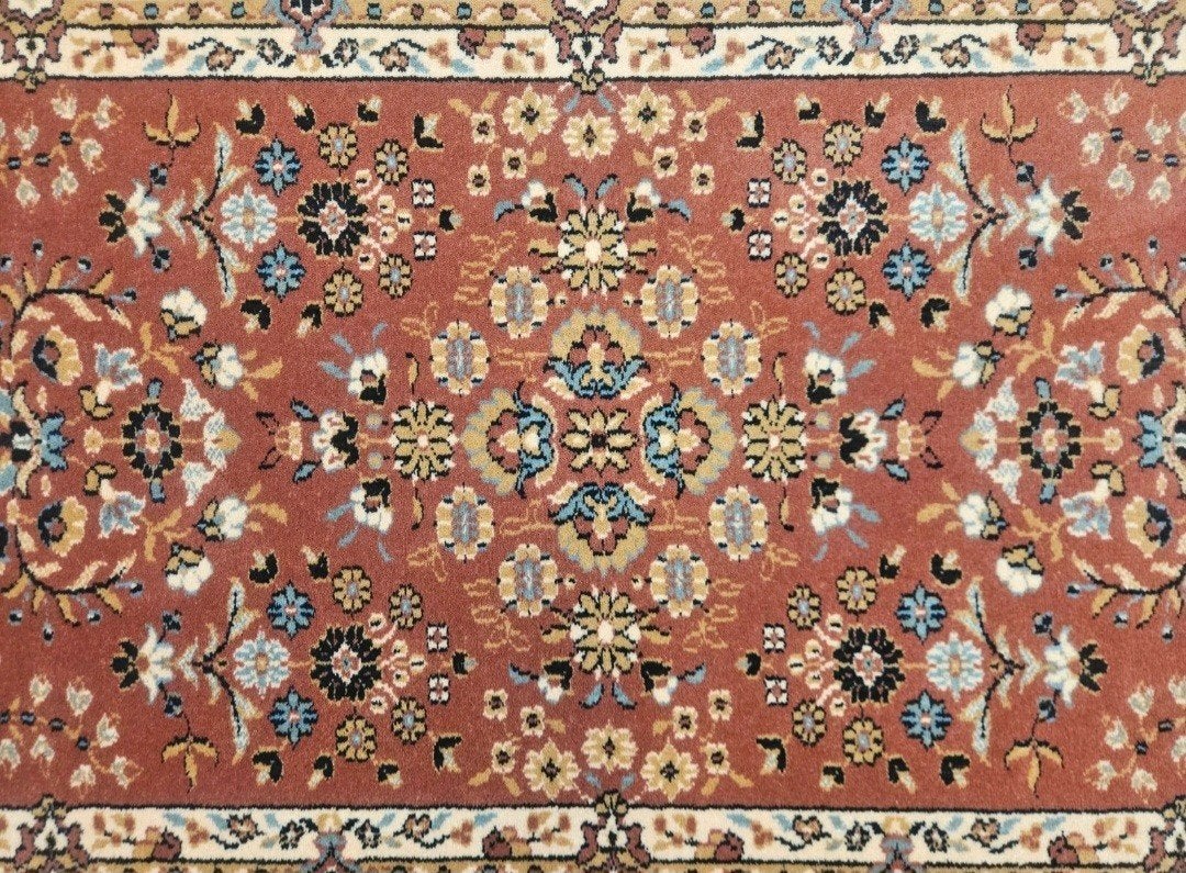 Vintage oosters wol vloerkleed floral pink NEW 83x160cm, Crème, Www.hypepopup.nl, Zo goed als nieuw, Klassiek Perzisch, Oosters