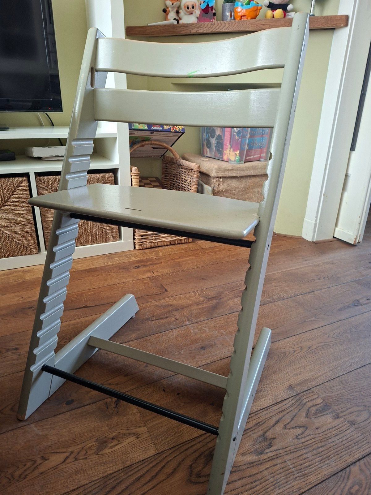 Stokke Tripp Trapp meegroeistoel - Grijs, Kinderen en Baby's, Ophalen, Gebruikt, Meegroeistoel, Aanschuifbaar
