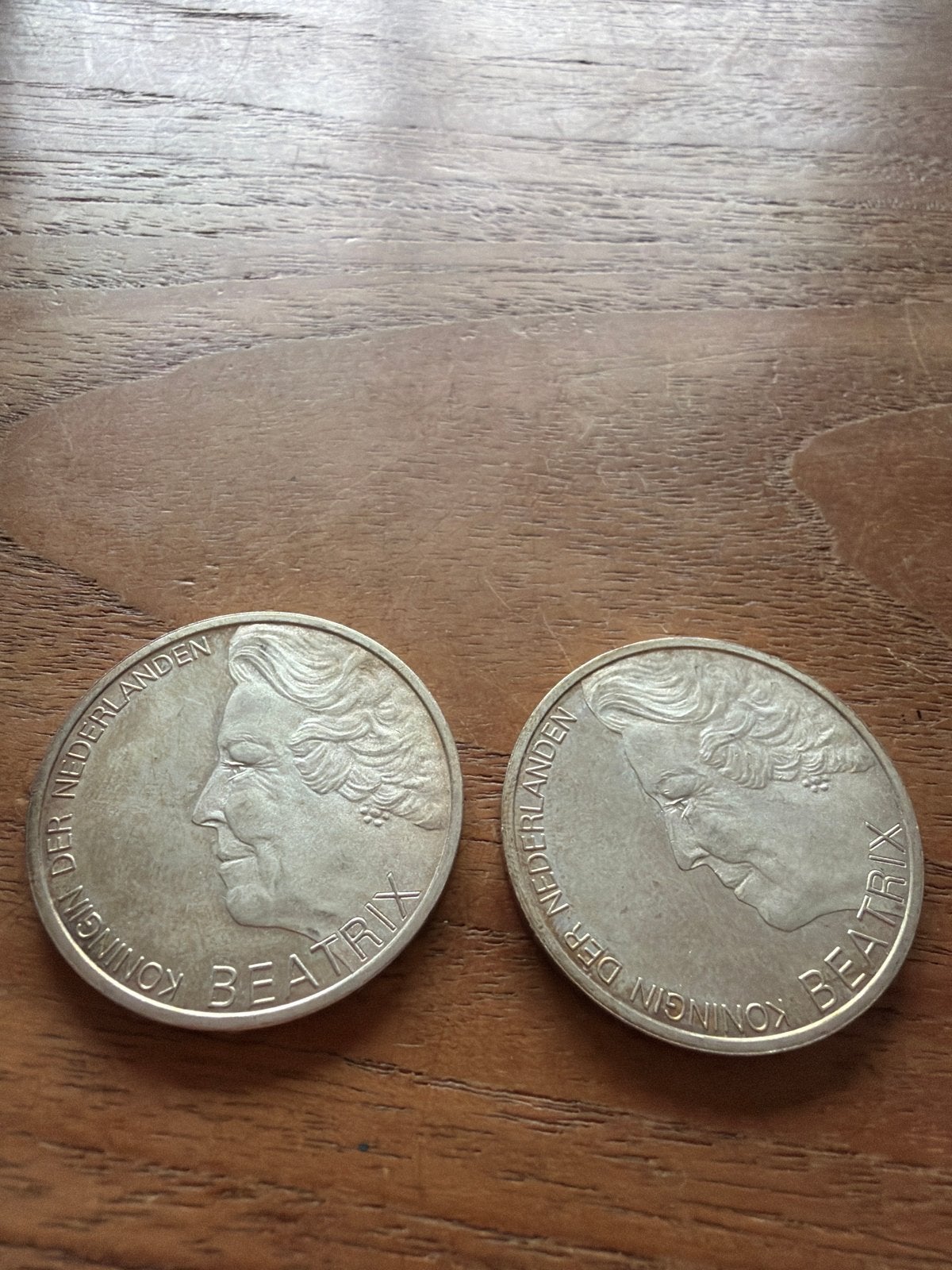 2 x 10 Gulden Hugo de Groot 1995 Koningin Beatrix, Koningin Beatrix, Zilver, Ophalen of Verzenden, Losse munt