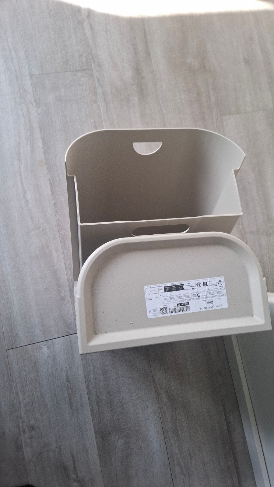 IKEA GÅRDSBUTIK Opbergbak met deksel, grijsbeige, 21 l, Ophalen of Verzenden, Zo goed als nieuw, Beige, Kunststof