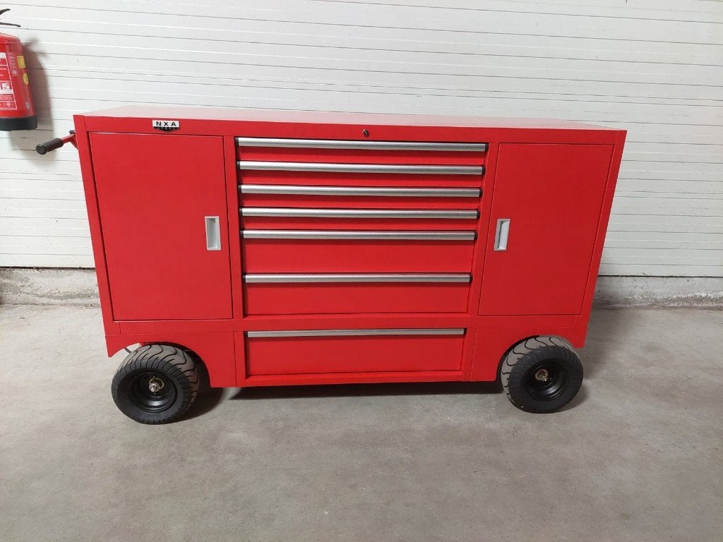 Professionele grote rode gereedschapswagen, Ophalen, Nieuw
