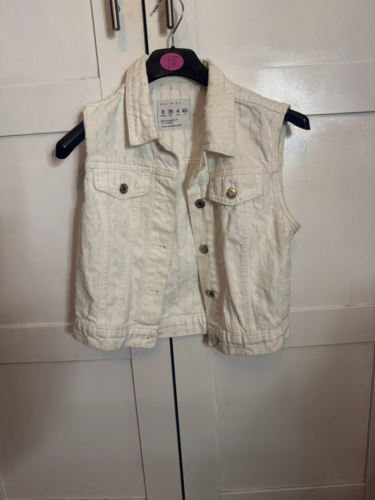 Spijker gilet maat s, Ophalen of Verzenden, Zo goed als nieuw, Maat 36 (S), Wit