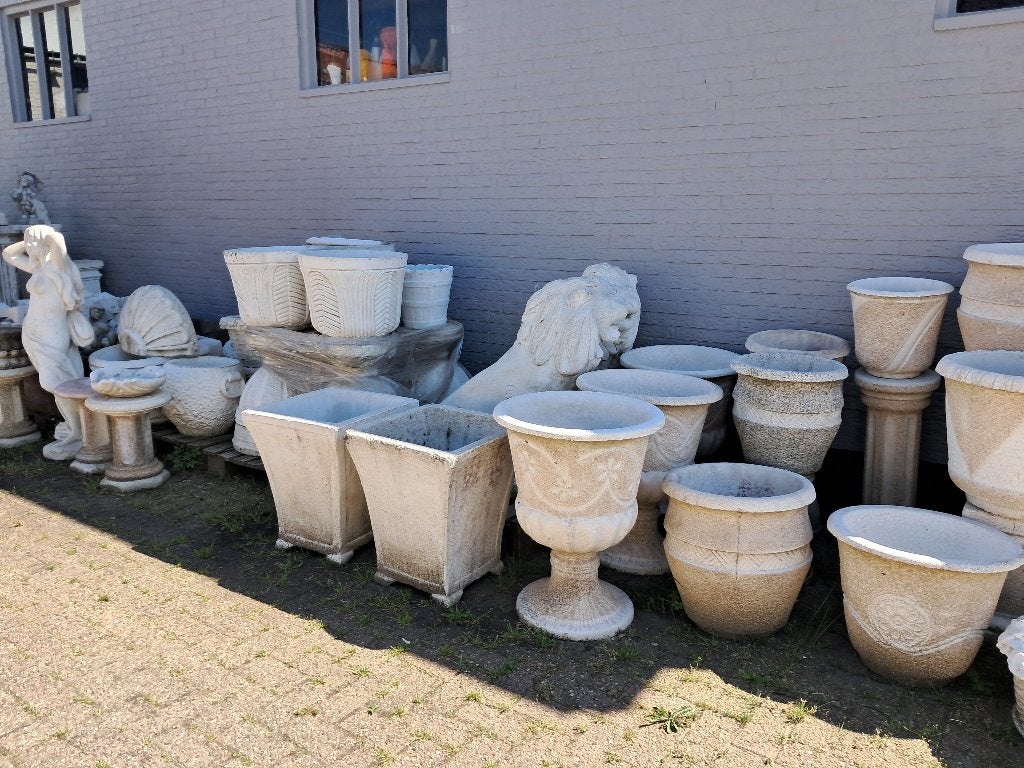 Betonnen Bloempotten VEEL Soorten, Tuin en Terras, Bloempotten, Ophalen, Rond, Nieuw, Beton